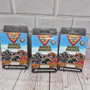 Kids Monster Jam Monster Truck Shaped Bandages (3 pack) Latex Free